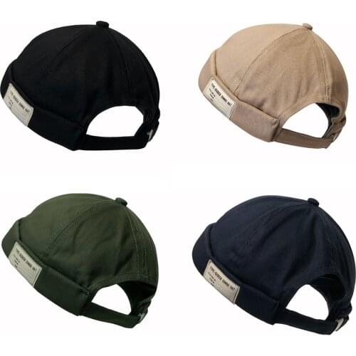 Clape Vintage Docker Cap Men Brimless Hat Breathable Beanie Hats Cotton Retro Casual Literary Landlord Sailor Hip Hop Cap Women