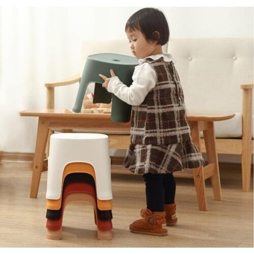 Kids Stepping Bench Stable Bedside Stools Household Bathroom Plastic Childrens Stool Thickened Anti-Slip Shoe Changing Stool