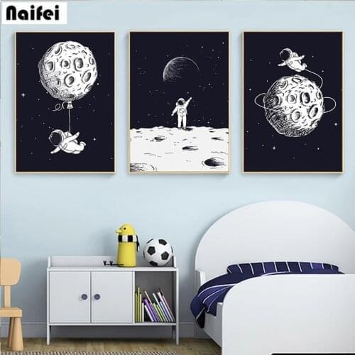 Diy Diamond Embroidery Outer Space Astronaut Explore Planet Diamond Painting Landscape Full Drill Rhinestone Mosaic Wall Art