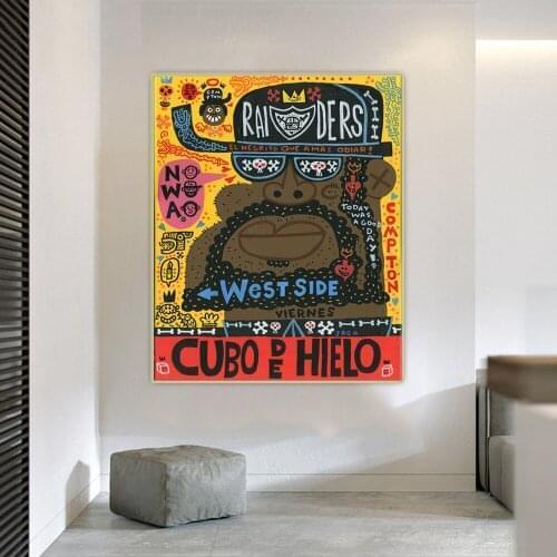 Jorge R. Gutierrez《Cubo De Hielo》Canvas Oil Painting Art Aesthetic Picture Poster Wall Hanging Decor Home Living Room Decoration