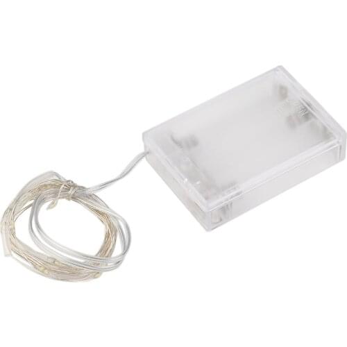 ICOCO Bright 2M 20 LED SMD3528 Silver Wire Christmas Wedding Party String Fairy Light Safe No Heat Decoration Lamp Dry Battery