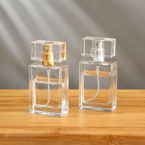 Jxcaih 1Pcs 30Ml 50Ml Transparent Glass Perfumes Spray Bottle Travel Portable Cosmetics Atomizer Storage Container
