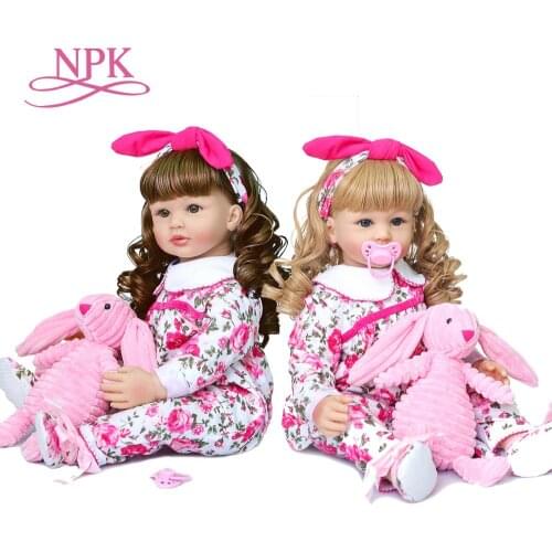 NPK Reobrn toddler dolls Elegant princess Girl 60CM Silicone bebe Reborn alive dolls Brinquedos child Toys Gift