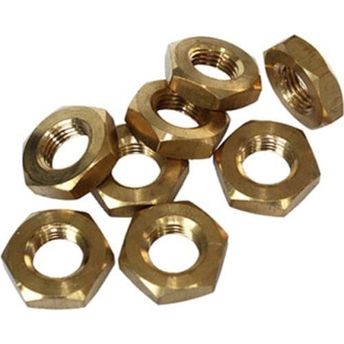 M8 M10 Brass Fine thread Nut Thin Nuts 5/6mm Thickness 1mm thread Nutted 4PCS