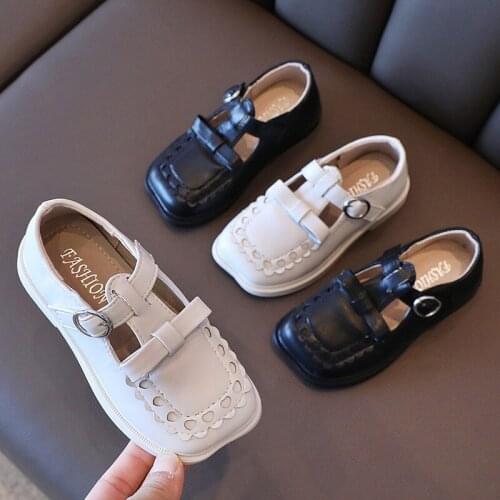 Fashion Bow Kids Shoes For Children Dress Leather Sneakers 2021 Baby Toddler Shoes Princess Shoes For Little Girls 1-6 Year Old