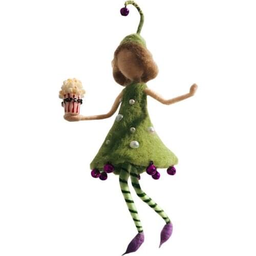 Fairy Needle Felting Kit for Beginners, 6"/15 cm Height, Elf Felting Starter Kit, Needle Felted Fairy, Felting Gift (No. 14)