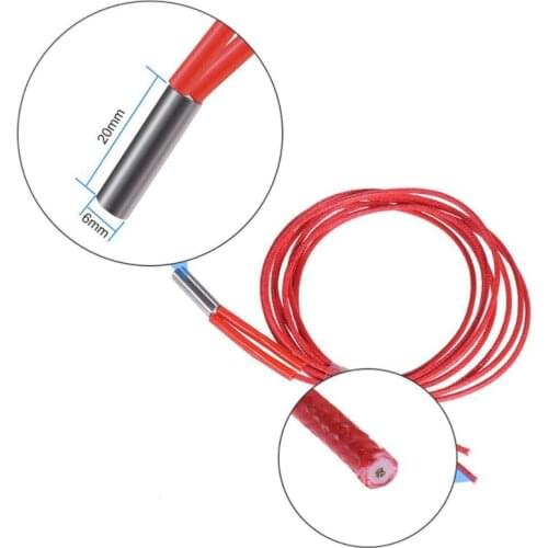 3D Printer Ceramic Cartridge Heater 6mm*20mm Koonovo Accessories Heating Tube for Extruder