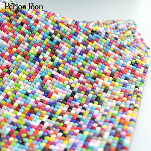 Hot-fixing mosaic patch cloth made of 25mm colored small square resin DIY Decorative home clothing accessories TR082