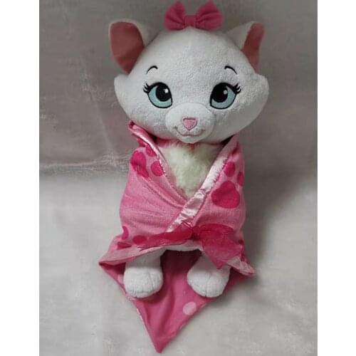 New Hot 28cm Disney Lady And Tramp Cartoon Cat Plush Toy Baby Blanket Comfort Towel Cute Animal Doll Kids Gift