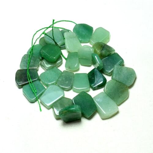 Wholesale 18-20 mm Irregular Pentagon Natural Aventurine Stone Beads For Jewelry Making Side Hole DIY Necklace Bracelet 15