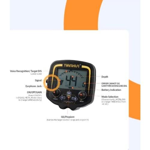 Professional underground gold metal detector TX-850 best metal detector for gold treasure finder with 11'' and 15'' search coil