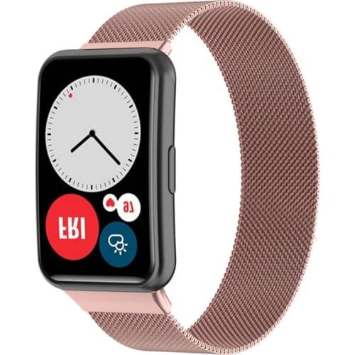 Milanese Loop band For Huawei Watch FIT bracelet Magnetic stainless steel watchband metal wrist belt for Huawei fit strap