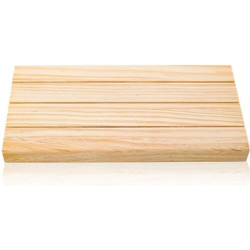 Solid Wood Earrings Jam Paper Jewelry Display Props Card 3 Slot Plate Jewelry Display Earrings Shelf Storage Jewelry Rack