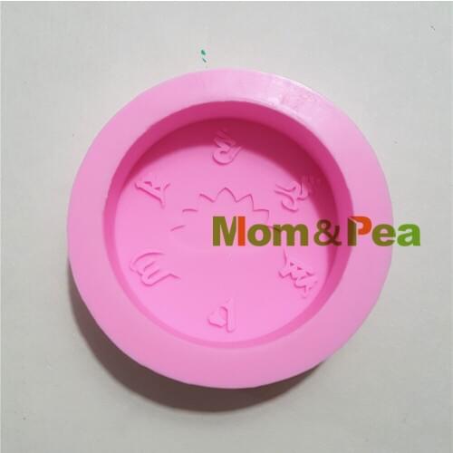 Mom&Pea 1314 Free Shipping Om Mani Padme Hum Silicone Mold Cake Decoration Fondant Cake 3D Mold Food Grade