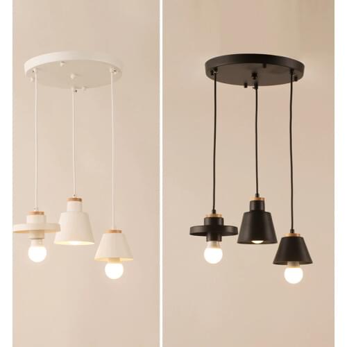 Nordic Style Creative Personality Dining Room Lights Simple Three heads Restaurant Pendant Lamp European Bar Lamp