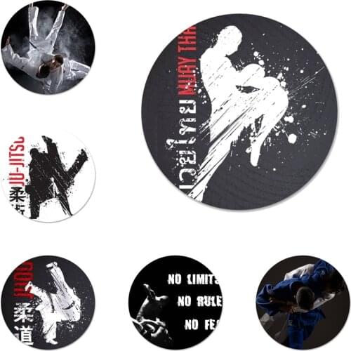 Sport Martial Art MMA Fight Jiu Jitsu Badge Brooch Pin Accessories For Clothes Backpack Decoration gift