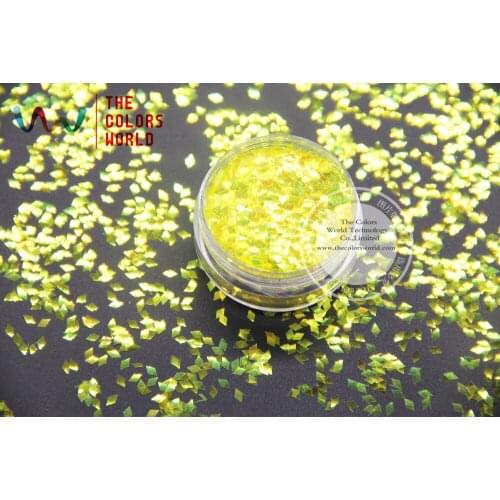 TCR332 American Fantasy Iridescent Yellow Colors Diamond Shape 2MM Size Glitter Spangles for nail art and DIY decoration