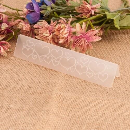 Heart Plastic Embossing Folder Stencil Template DIY Craft Making Scrapbooking Drop shipping