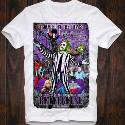 T Shirt Beetlejuice Betelgeuse Bio Exorcist Retro Vintage Cult Movie Comedy