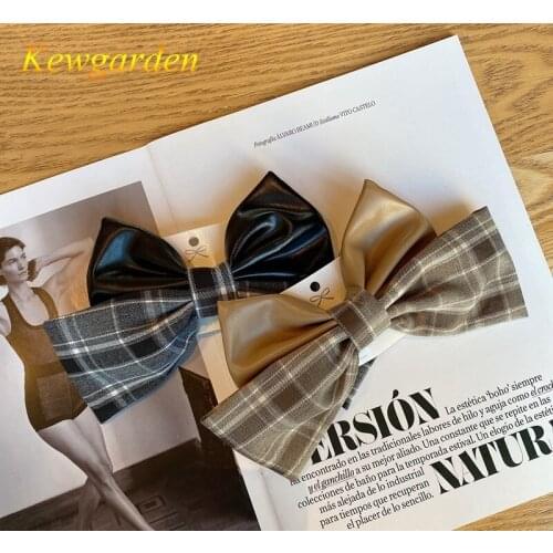 Kewgarden Girls mesh bow-clip childrens spring clip hair accessories 2pcs