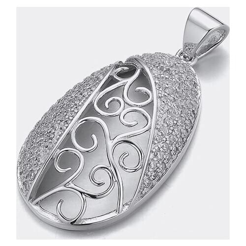 DY 925 Sterling Silver Necklace Clear CZ Dangle Drop Charm Tree Individuality Hollow Pendant With Chain For Women Fine Jewelry