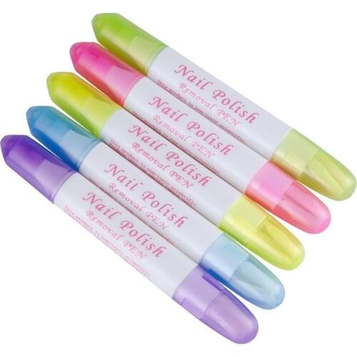 1pcs Nail Polish Remover Pen Manicure Articles Correction Pencil Nail Art Tool Necessary With 3 Pen Heads By Random