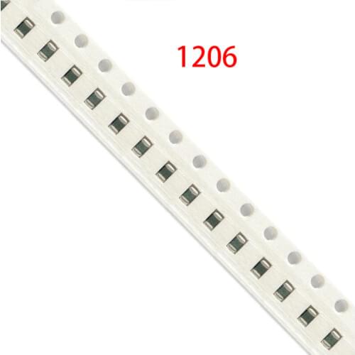 100PCS 1206 smd chip capacitor 100pF 470pF 1nF 2.2nF 3.3nF 4.7nF 10nF 1KV 2KV X7R