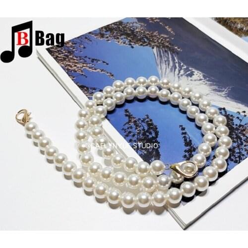 12mm 14mm DIY pearl chain bag strap Purse Chain Strap Handle Replacement Handbag Shoulder Bag Chain Accessories Bag decoration