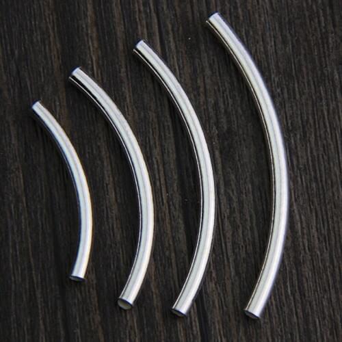 2pcs 100% 925 Sterling Silver Round Tube Spacer Beads Dia 1.5mm 2.0mm 2.5mm 3.0mm DIY Bracelets Charm Beads Jewelry Accessories