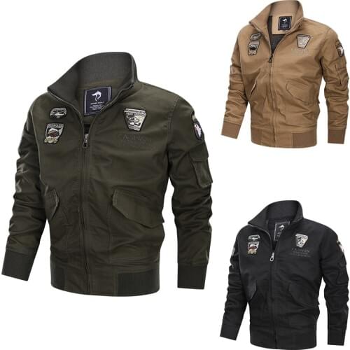 2020 army mens bomber jacket cargo flight jacket mens large military jacket mens spring and autumn cotton pilot jacket 4xl