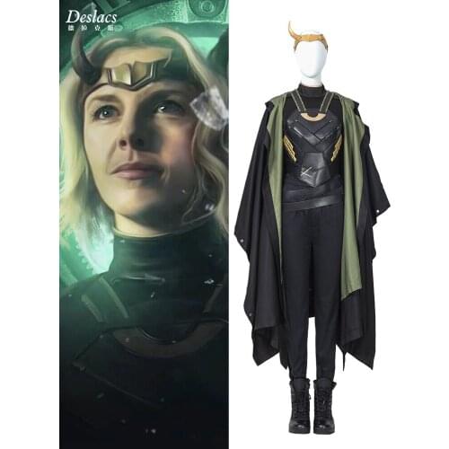 2021 Lady Loki Cosplay Sylvie Enchantress Loki Variant Costume Outfits loki cloak dress costume custom