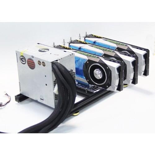 3 Graphics card holder DIY external graphics card base with power base for ATX SFX PSU aluminum
