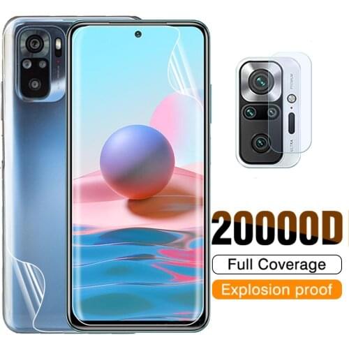 3in1 Front+Back Hydrogel Film For Xiaomi Redmi Note 10 Pro Max 4G 10S Camera Lens Protector Note10 Pro Protective Cover Film