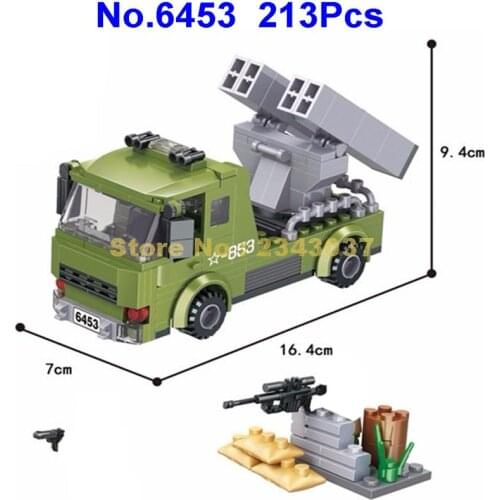 213pcs military army missile truck vehicle building block 2 Toy