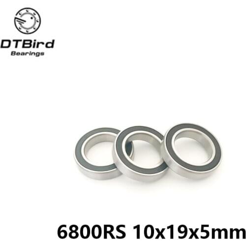 6800 2RS Bearing 10*19*5 mm ( 10 PCS ) ABEC-1 Metric Thin Section 61800RS 6800 RS Ball Bearings 6800RS