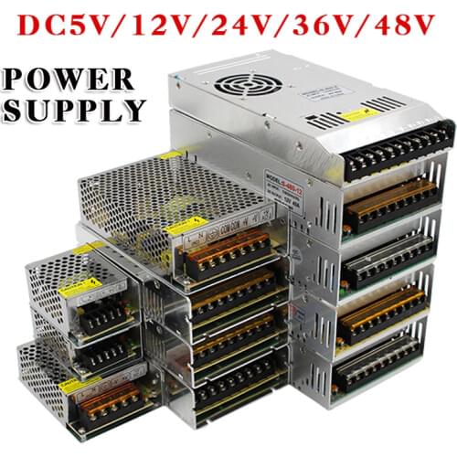 Hot Sale AC85-265V 110V 220V to DC5V 12V 24V 36V 48V 1A 2A 3A 5A 10A 15A 20A 30A 40A 80A CCTV / LED Strip Power Supply Adapter