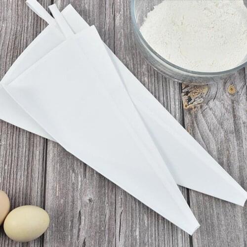 White Cake Pastry Bag Reusable Cotton Cloth Icing Piping Cream Pastry Bag Nozzle DIY Cake Baking DecoratingTool For Cake Fondant