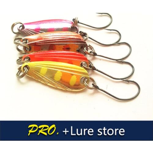 Free shipping 10pcs 2.8g fishing metal spoon baits metal spinner lure trout spoon mini bait wobbler artificial spoon