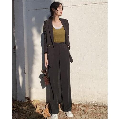 Black Suit Pants Woman High Waist Pants Sashes Pockets Office Ladies Pant Fashion Middle Aged 2021 Winter Women Warm Cotton Pant