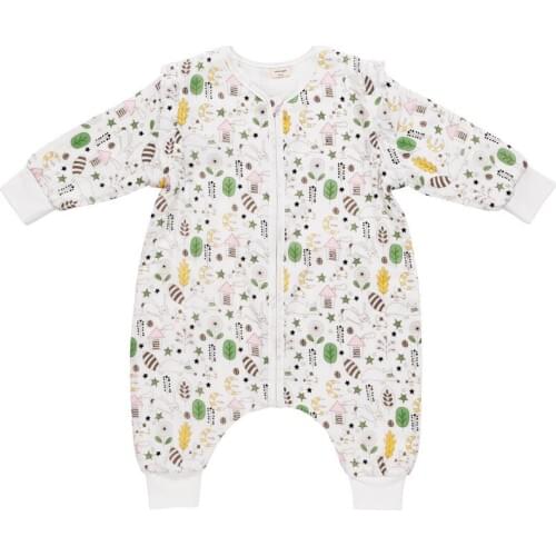 Baby Sleeping Bag Autumn And Winter Anti-kick Quilt Tool Baby One-piece Womens Sleepwear Legs Cotton Sleeping Bag