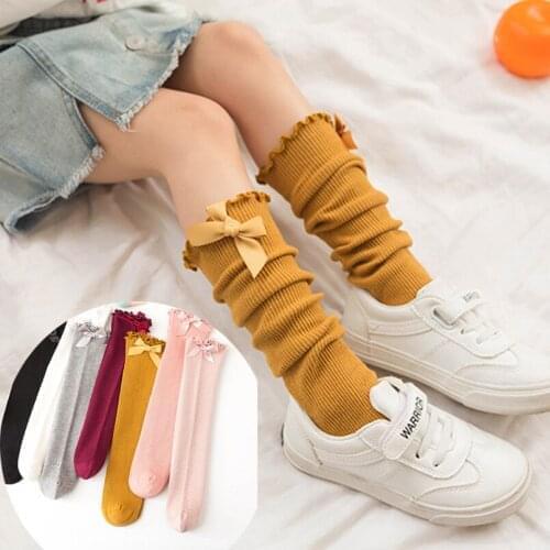High quality princess girls knee high long socks for girls booties socks kids leg wamrers children meias Xmas chaussettes skarpe