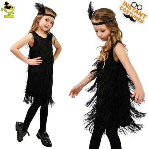 Flapper Costumes For Kids 1920s Dress For Girls Fancy Dress Kids Halloween Party Cosplay Costume