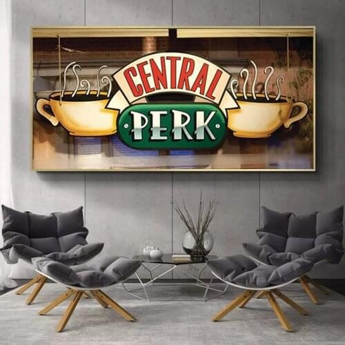 Central Perk Cafe Canvas Painting Posters and Prints Cuadros Wall Art Picture for Living Room Home Decor quadro