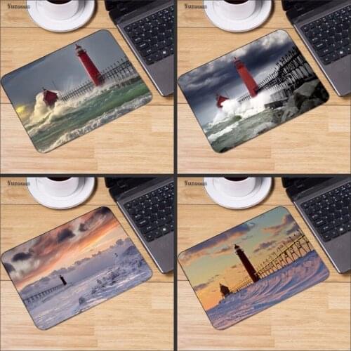 Mairuige Lighthouse Landscape MousePads Computer Laptop Anime Mouse Mat Size For 18x22cm 25x29cm Rubber Rectangle Mousemats
