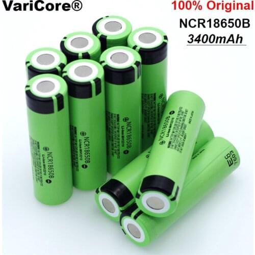 12pcs/lot 100% New Original 18650 NCR18650B 3400 mah Li-ion Rechargeable battery For Flashlight batteries