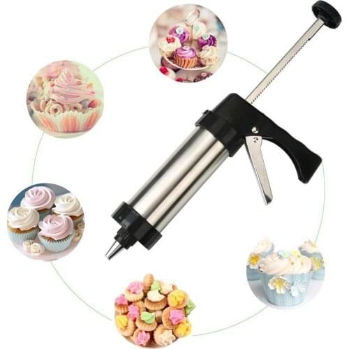 Biscuit Maker Cookie Gun Machine Cookie Making Cake Decoration Press Molds Pastry Piping Nozzles Cookie Press Kit
