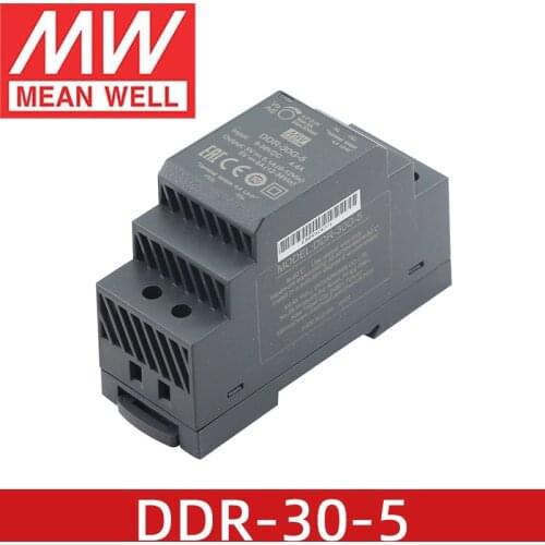 MEANWELL DDR-30L 30G-5 5V 6.0A 30W meanwell 30W DIN Rail Type DC-DC Converter Switching Power Supply