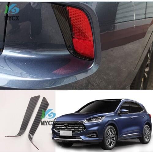 For Ford Escape Kuga 2020 2021 High quality Carbon Fiber ABS Chrome Rear Fog light Lamp Cover Trim