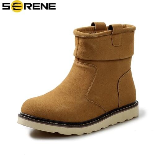 Brand SERENE 2018 Winter New Arrival Men Casual Snow Boots With Fur Fashion Ankle Boots 3 Color Available Free Shipping HH-012