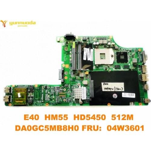 Original for Lenovo E40 laptop motherboard E40 HM55 HD5450 512M DA0GC5MB8H0 FRU 04W3601 tested good free shipping